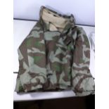 A 45W CAMOUFLAGE SHOOTING COAT, SIZE XXL
