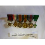 A MINIATURE MEDAL GROUP AWARDED TO MAJOR CECIL UVEDALE CORBETT D.S.O., SHROPSHIRE YEOMANRY AND ROYAL