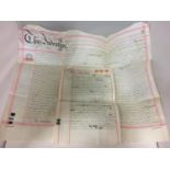 A QUANTITY OF EPHEMERA TO INCLUDE A MORTGAGE DOCUMENT AND INDENTURE ON VELLUM - 1896 MORTGAGE ASHTON