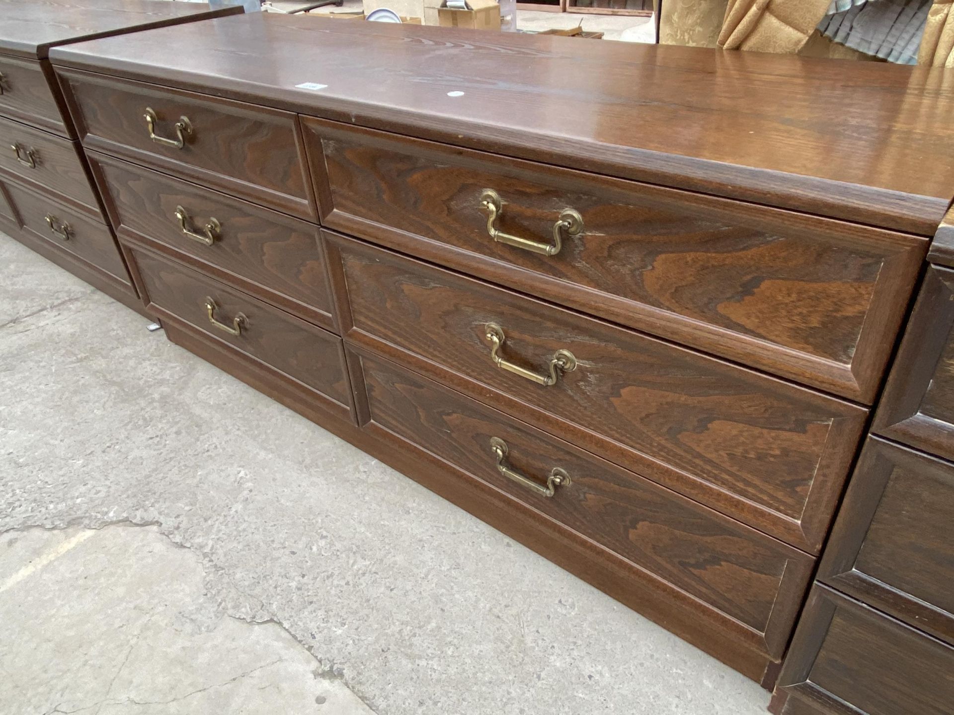 A G PLAN CHEST OF SIX DRAWERS 55" WIDE - Image 4 of 5