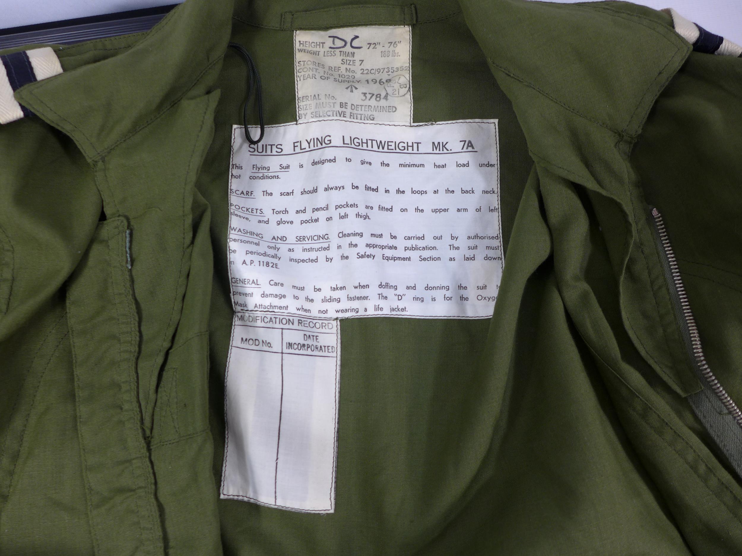 TWO RAF FLYING OVERALLS MARK 9 DATED 1969, SIZE 8 AND SIZE 7 (2) - Image 4 of 4