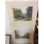 TWO MOUNTED PRINTS OF COUNTRYSIDE SCENES BY CHRISTOPHER JARVIS
