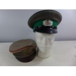 TWO RUSSIAN PEAKED CAPS (2)