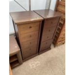 A PAIR OF OCEANS APART CHEST OF FIVE DRAWERS, 17" WIDE EACH