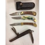 FOUR VARIOUS VINTAGE PEN KNIVES