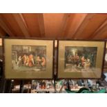 TWO FRAMED HUNTSMAN IN AN INN PRINTS