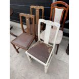 FOUR VARIOUS DINING CHAIRS