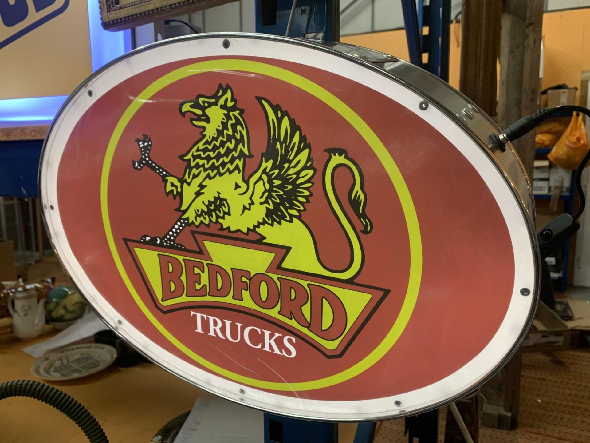 A BEDFORD TRUCKS ILLUMINATED SIGN - Image 3 of 3