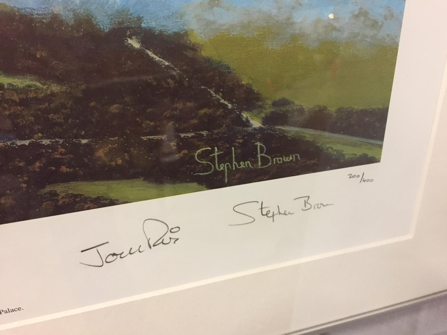 A FRAMED SIGNED LIMITED EDITION 200/400 COLONIAL PRINT OF THE JUBILEE FLIGHT BY STEPHEN BROWN 39CM X - Bild 2 aus 7