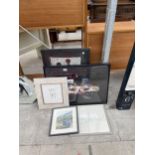 AN ASSORTMENT OF FRAMED PRINTS AND PICTURES