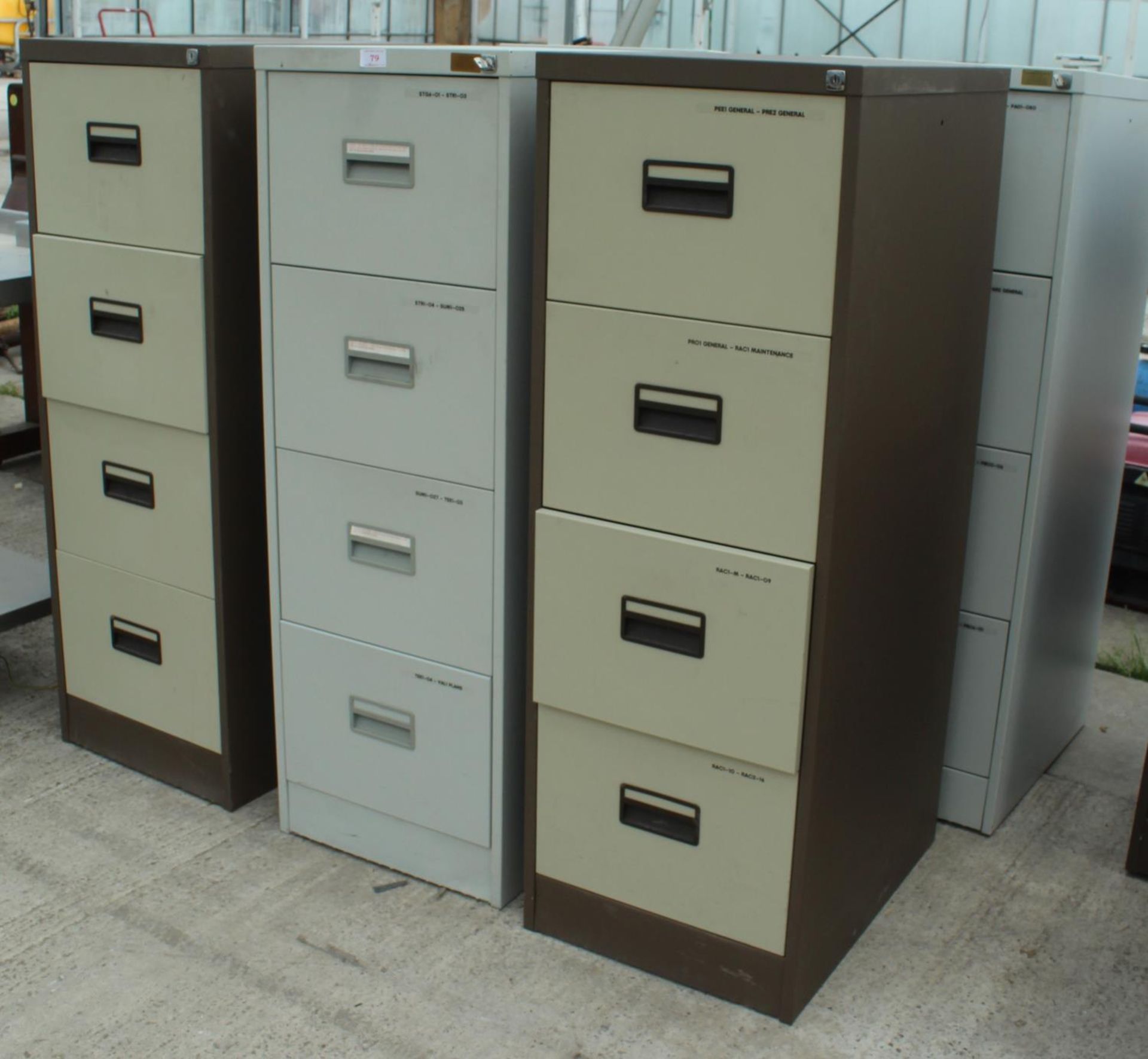 5 FILING CABINETS NO VAT