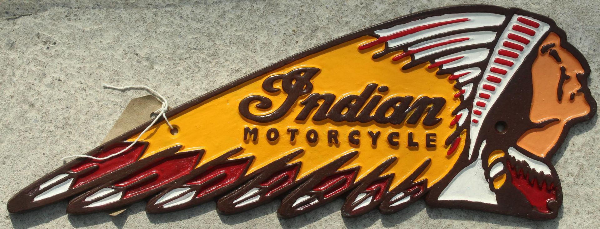 CAST IRON INDIAN MOTOR CYCLE SIGN NO VAT