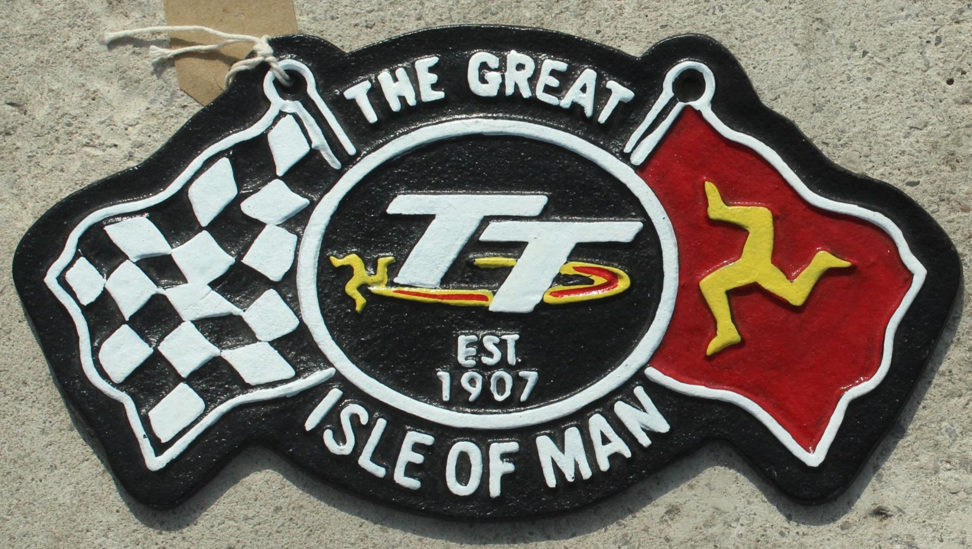 CAST IRON ISLE OF MAN TT RACE SIGN NO VAT