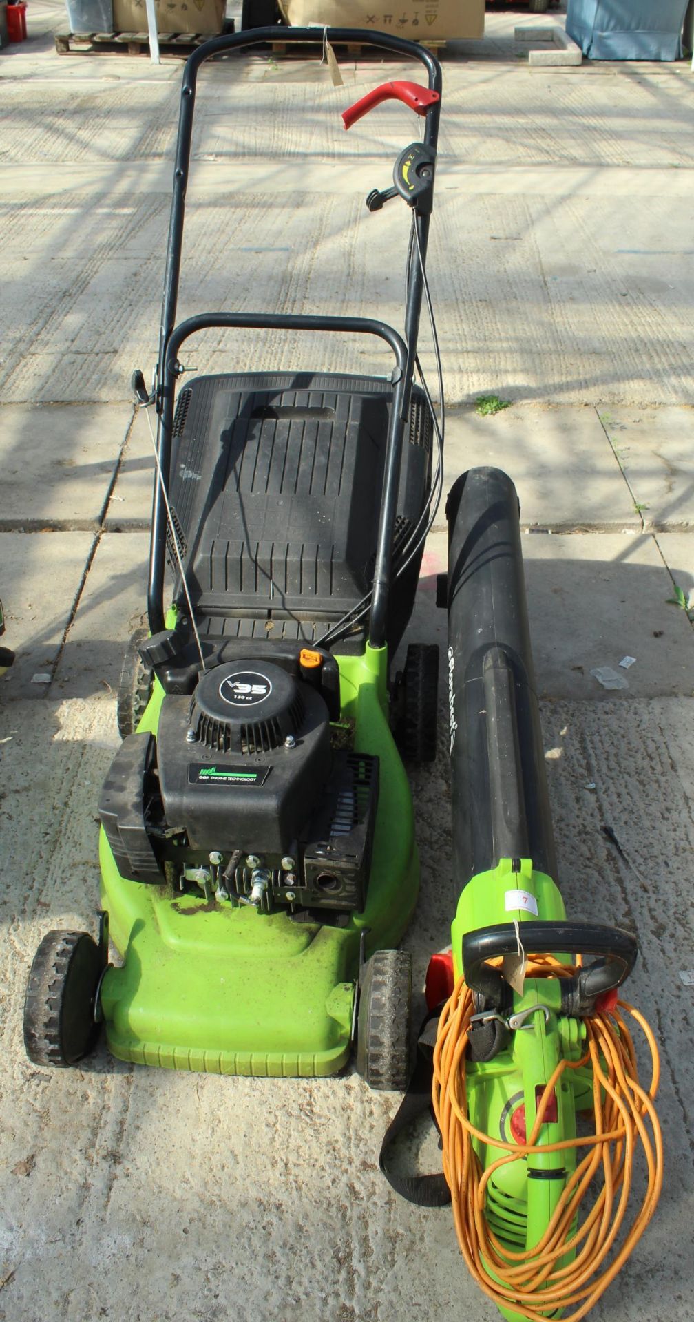 GGP ENGINE TECHNOLOGY V35 150CC MOWER & ELECTRIC FLORABEST BLOWER NO VAT