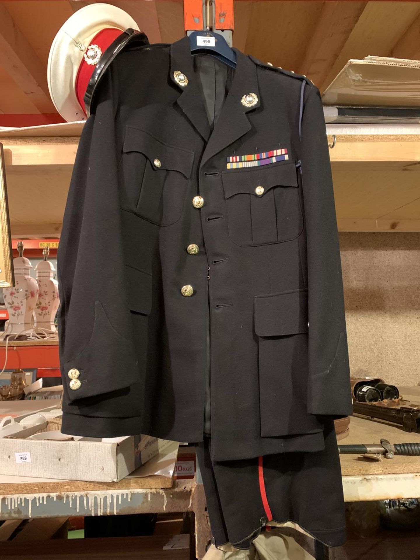 A ROYAL MARINES NO.1 DRESS UNIFORM COMPRISING JACKET, TROUSERS AND HAT