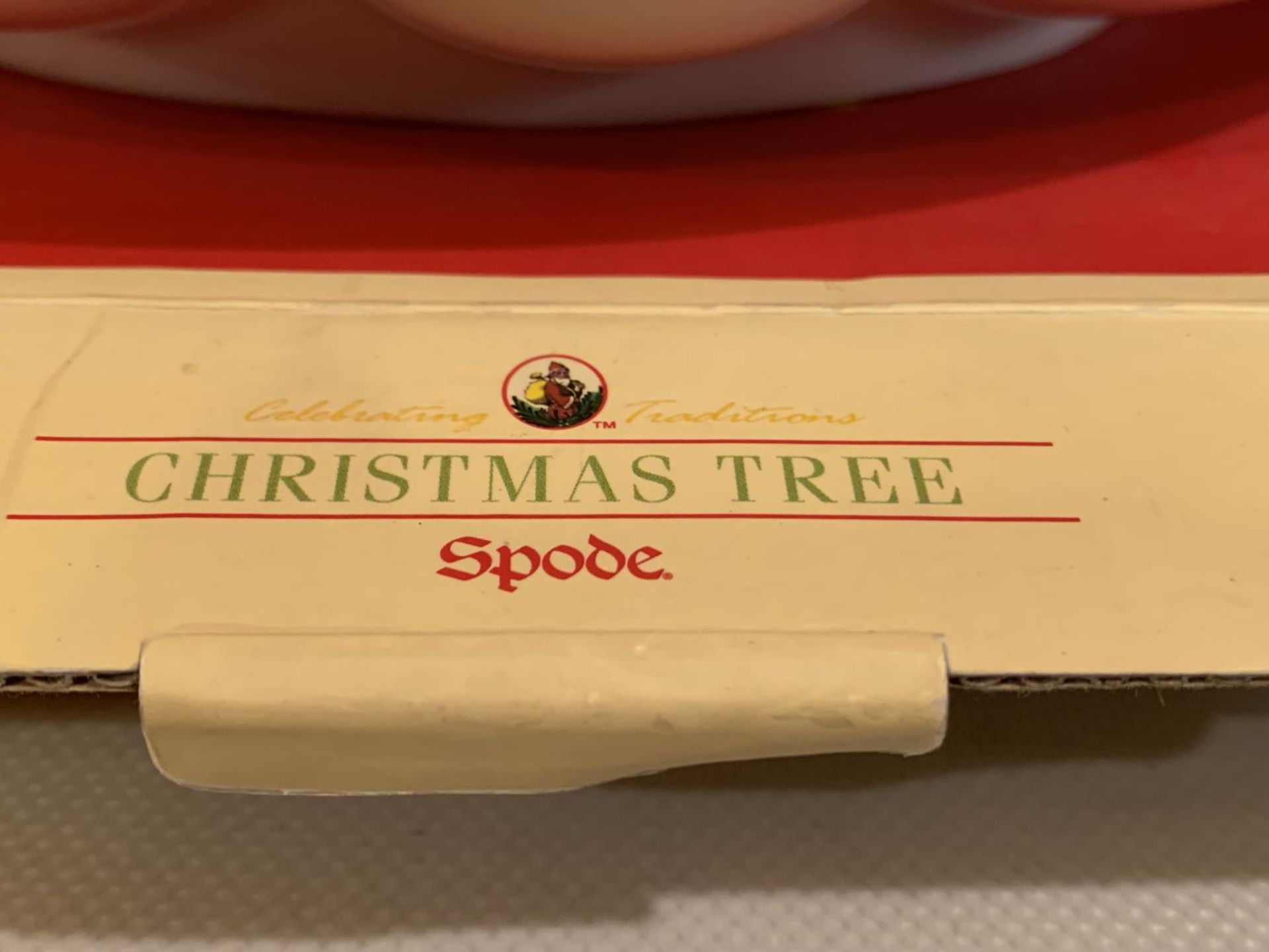 A SPODE CHRISTMAS TREE DEVILLED EGG TRAY WITH BOX - Image 2 of 2