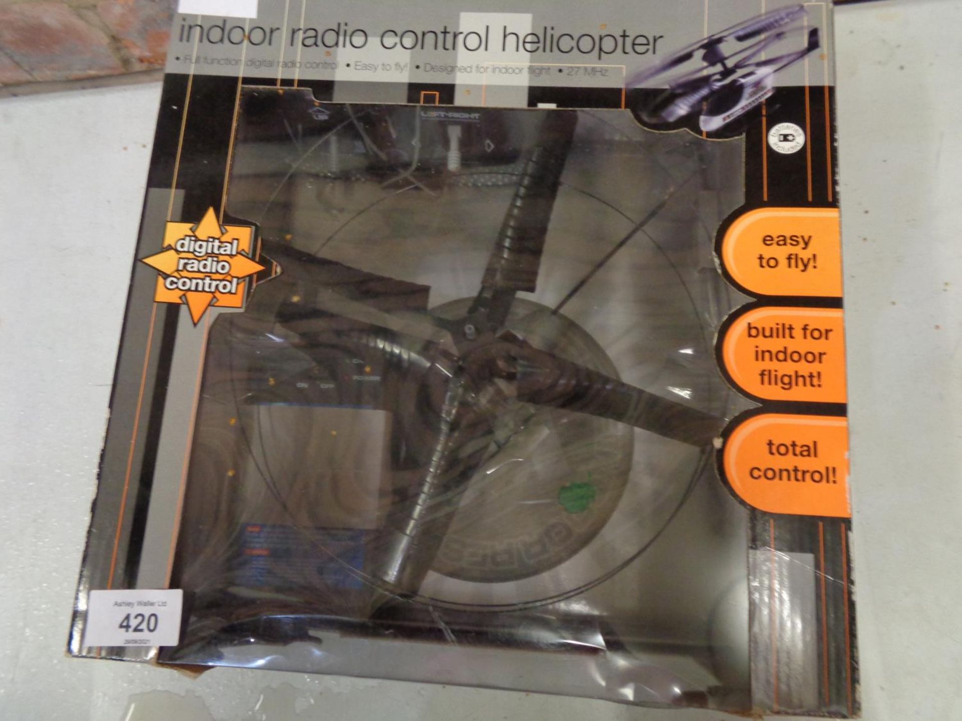 A BOXED INDOOR RADIO CONTROLLED HELICOPTER - Image 2 of 2