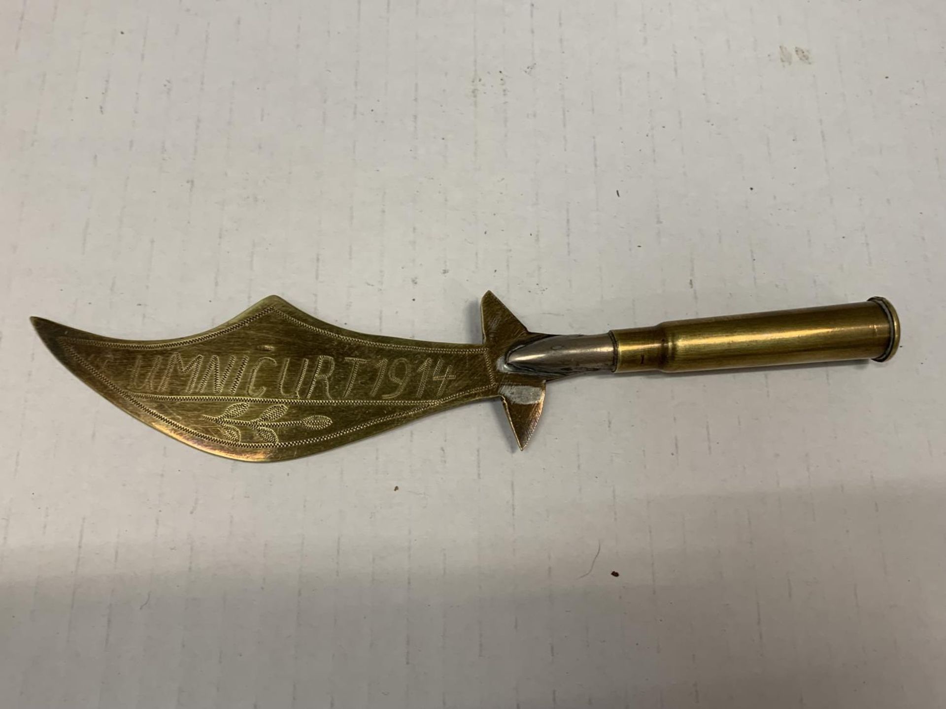 A WORLD WAR 1 BULLET LETTER OPENER (1914) - Image 2 of 3