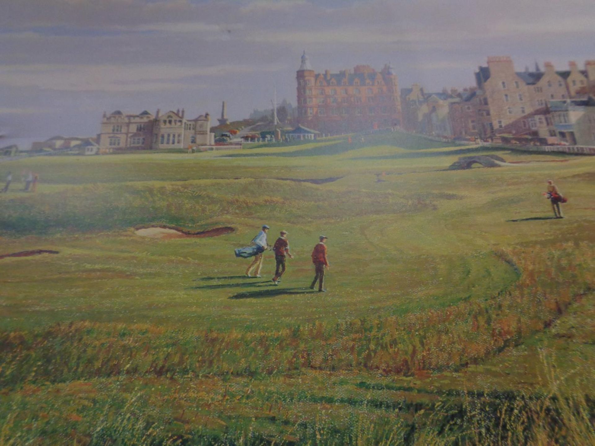 A MOUNTED PRINT OF THE OLD COURSE ST ANDREWS AUTOGRAPHED BY MARK O'MEARA, OPEN CHAMPION - Image 4 of 5