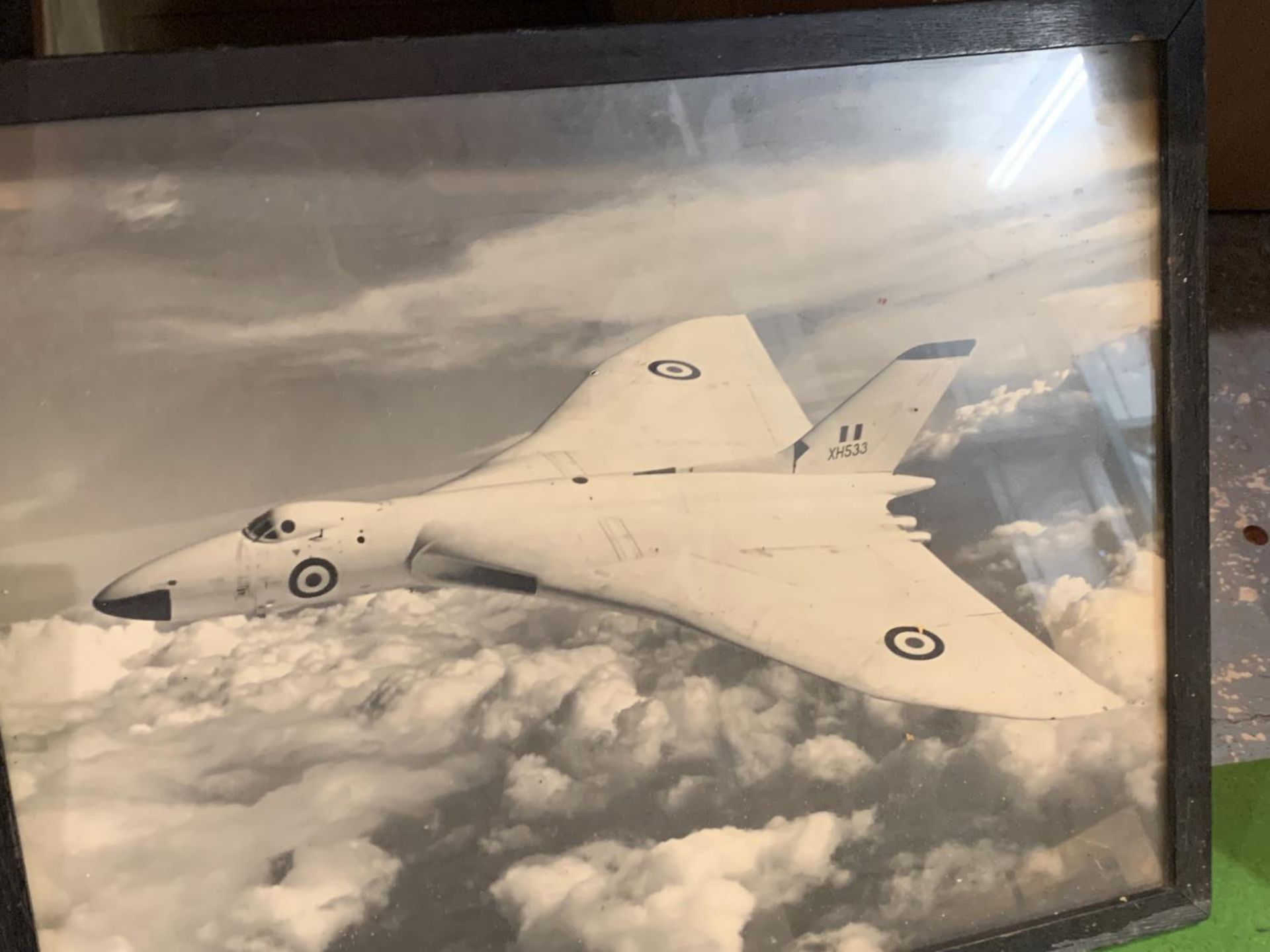 A FRAMED PHOTOGRAPH OF AN AIRCRAFT IN FLIGHT - Image 2 of 2