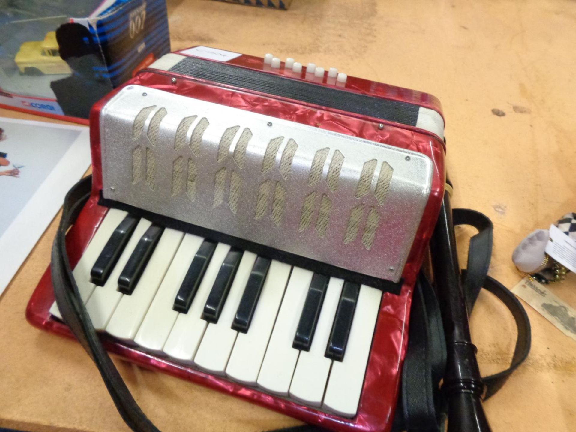 A CHILDS ACCORDIAN AND A RECORDER - Image 2 of 2