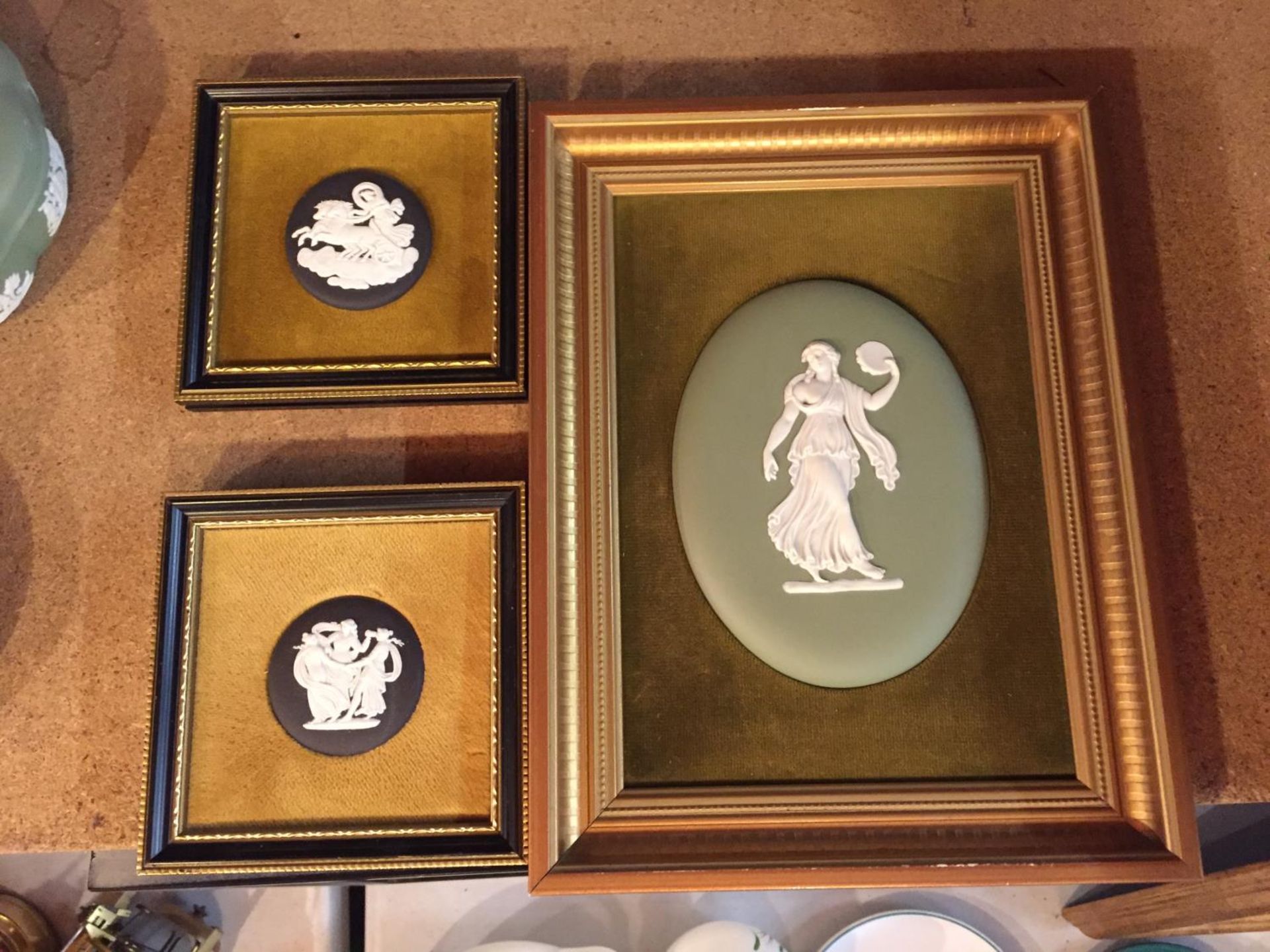 THREE VINTAGE WEDGWOOD PLAQUE PICTURES