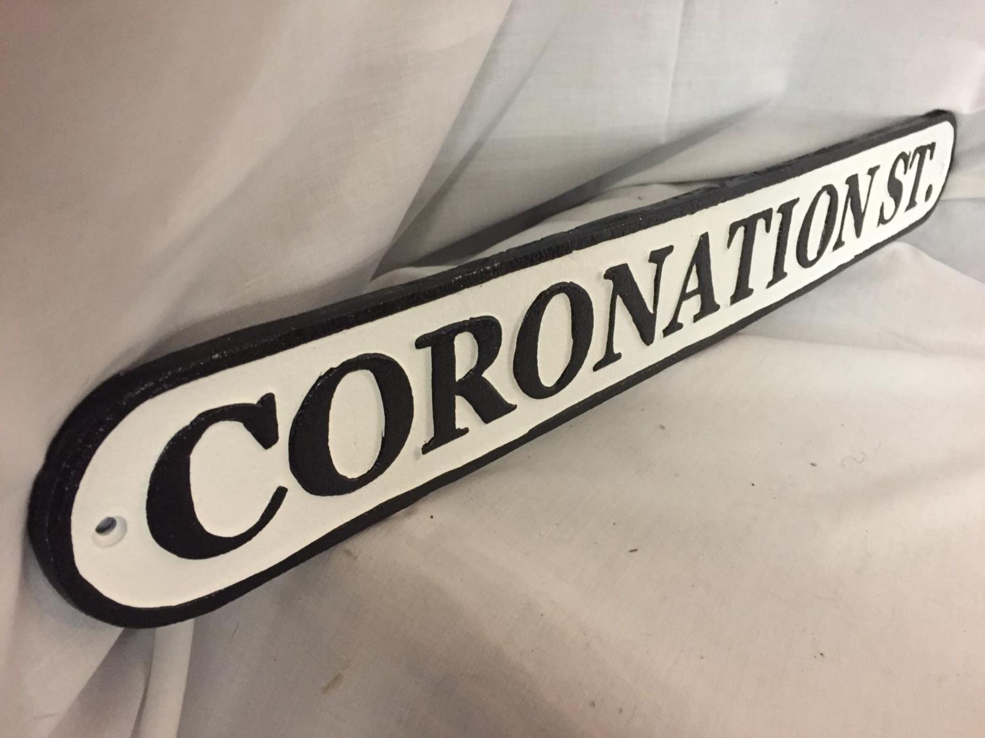 A CAST IRON SIGN CORONATION STREET SIGN - Image 2 of 2