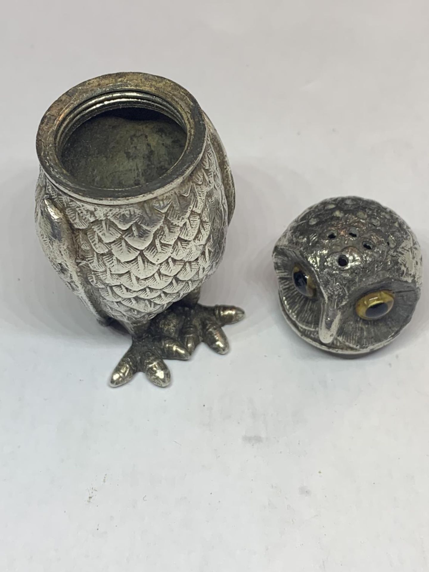 A VICTORIAN PEPPERETTE IN THE FORM OF AN OWL - Image 4 of 4