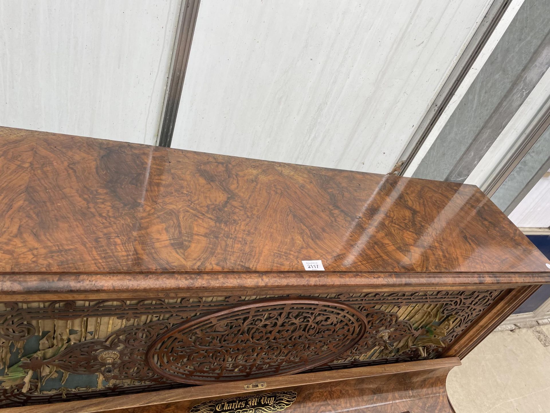 A VICTORIAN WALNUT CASED CHARLES MCVAY UPRIGHT PIANO (55) - Image 2 of 6