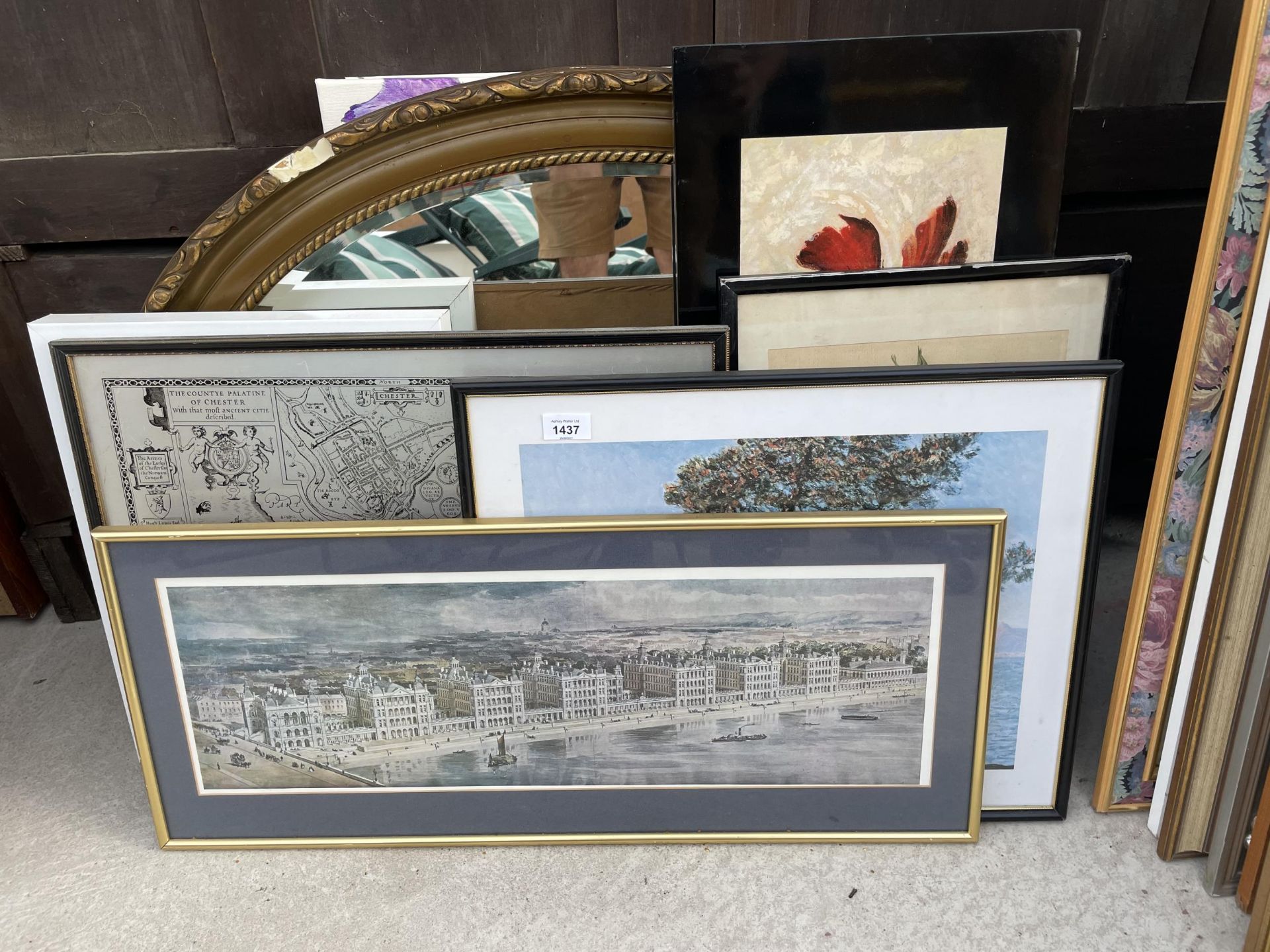 AN ASSORTMENT OF FRAMED PRINTS AND MIRRORS ETC - Image 2 of 2