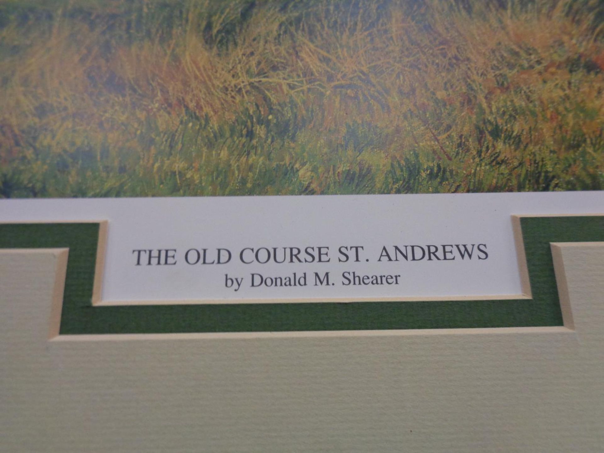A MOUNTED PRINT OF THE OLD COURSE ST ANDREWS AUTOGRAPHED BY MARK O'MEARA, OPEN CHAMPION - Image 3 of 5