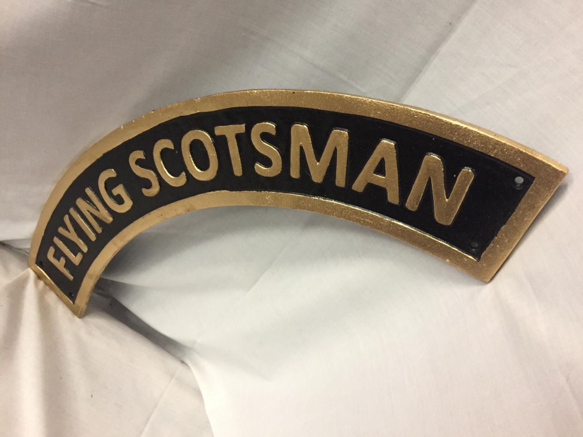 A CAST IRON FLYING SCOTSMAN SIGN - Image 2 of 2