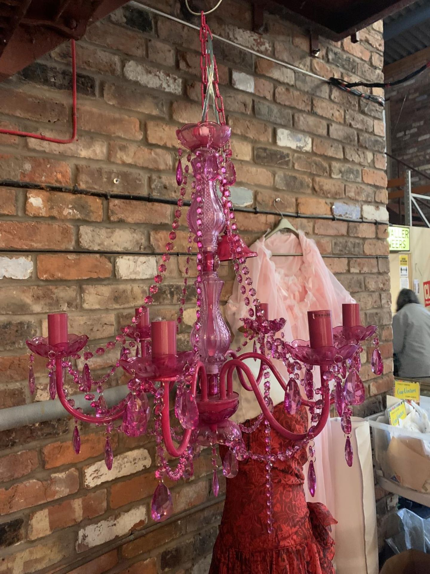 A PINK CHANDELIER