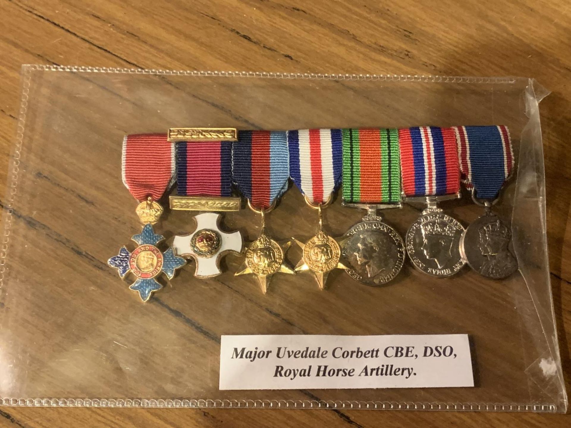 A MINIATURE MEDAL GROUP AWARDED TO MAJOR UVEDALE CORBETT OF THE ROYAL HORSE ARTILLERY