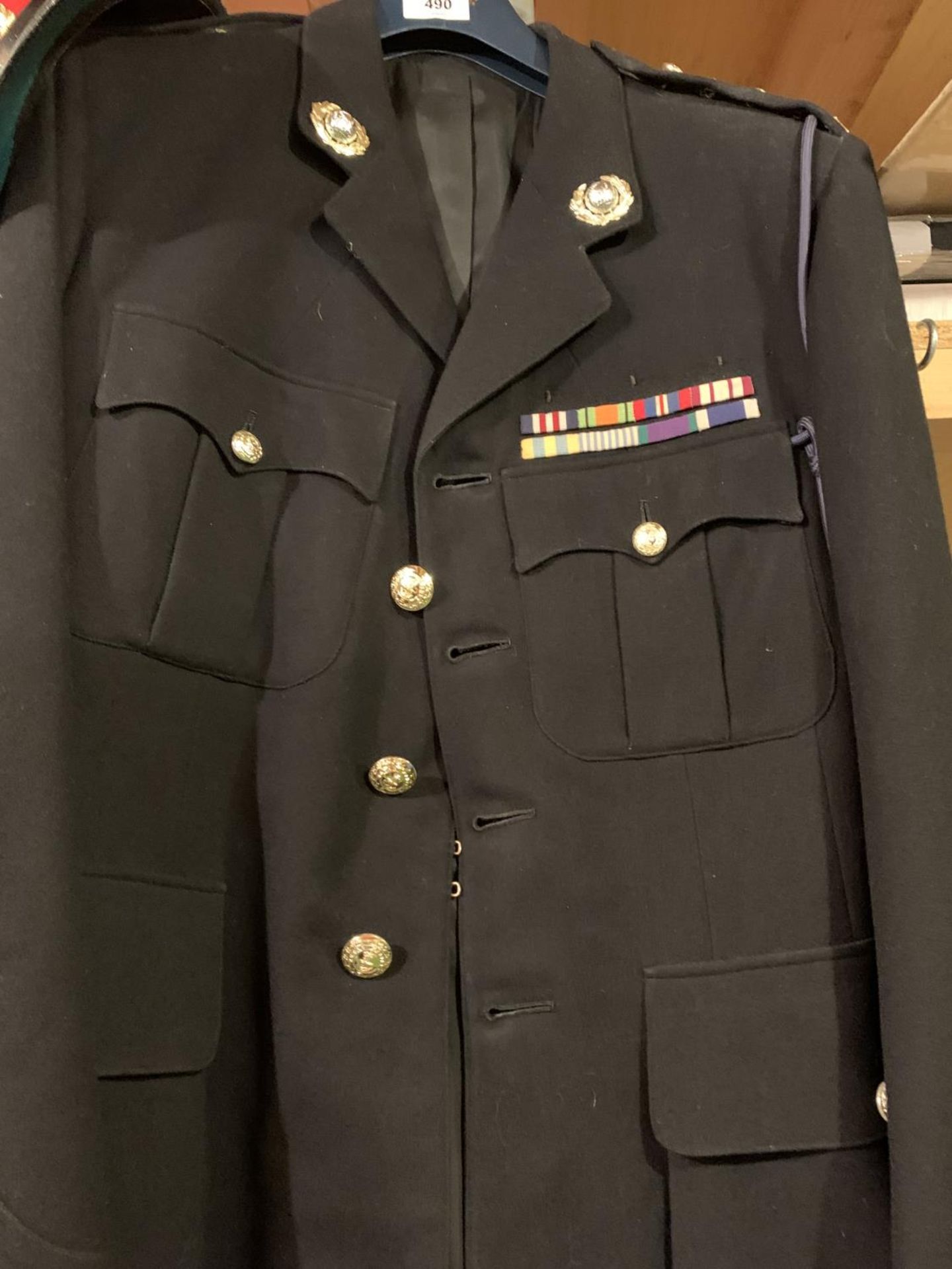 A ROYAL MARINES NO.1 DRESS UNIFORM COMPRISING JACKET, TROUSERS AND HAT - Image 2 of 4