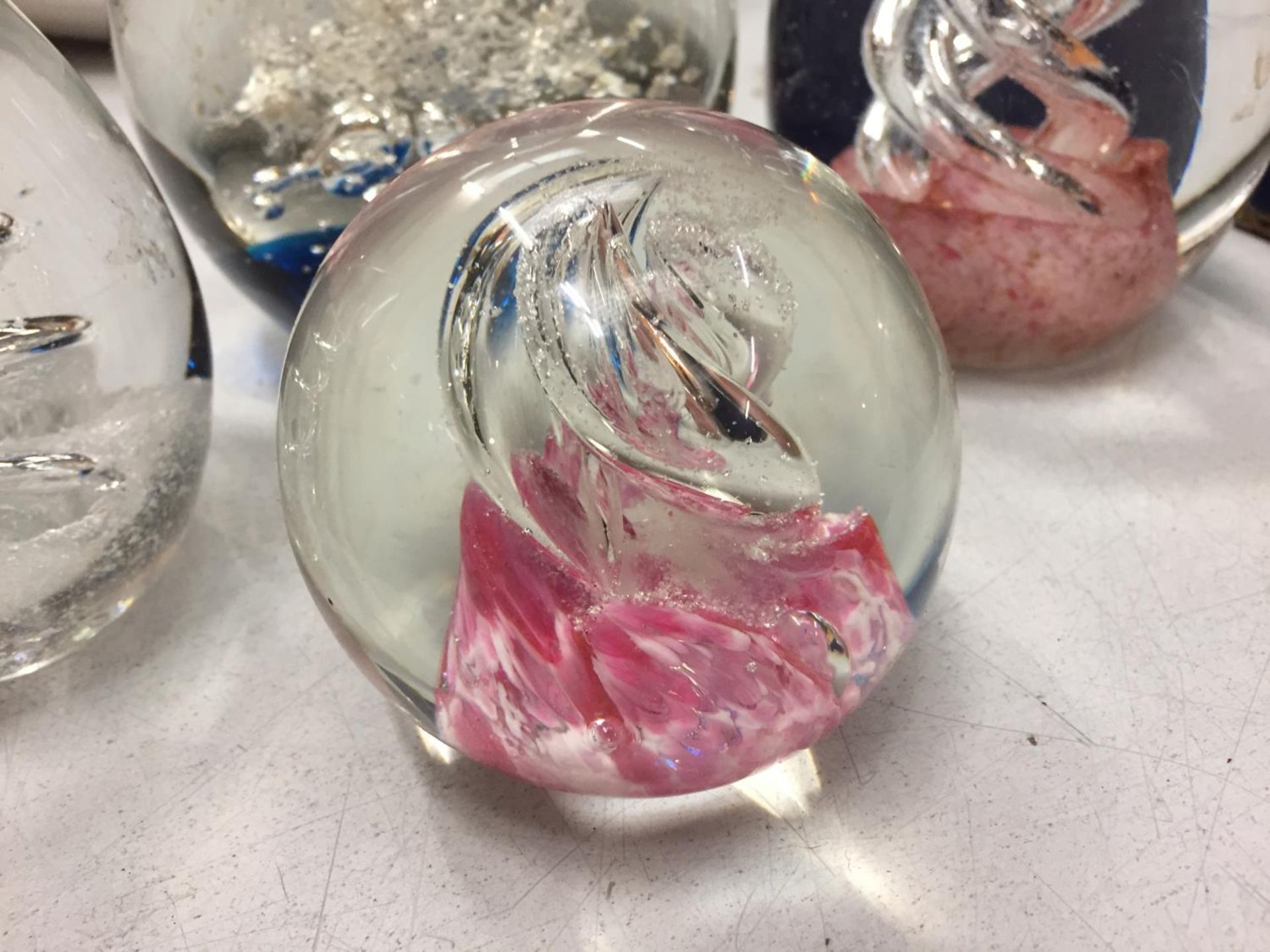 FOUR DECORATIVE GLASS PAPERWEIGHTS - Image 5 of 5