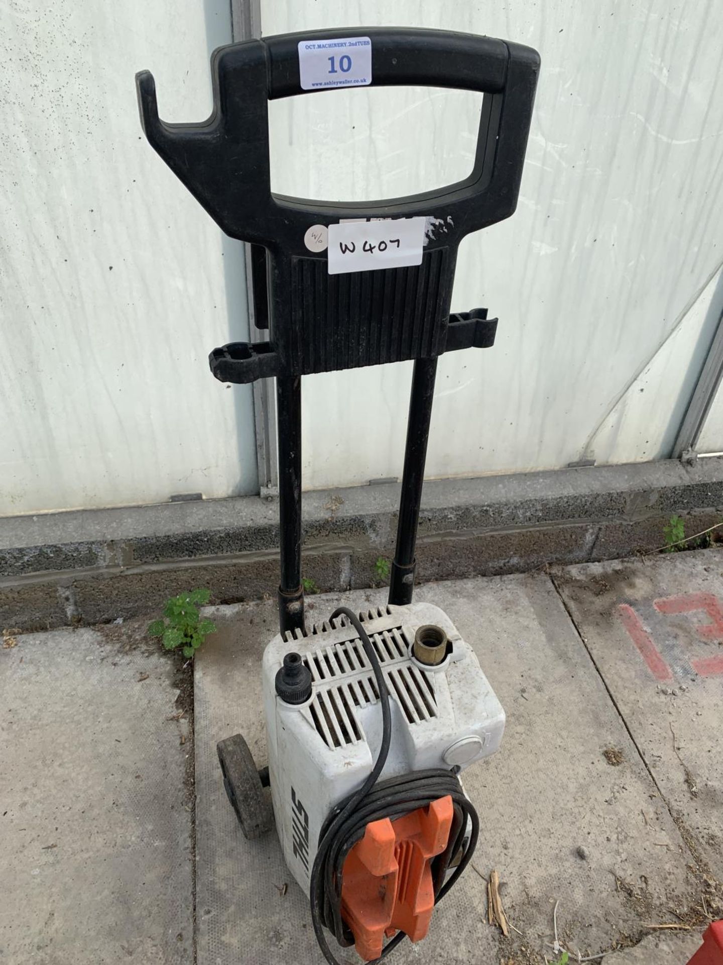 A STIHL PRESSURE WASHER AND A STIHL CONCRETE SAW TROLLEY - NO VAT - Image 2 of 6