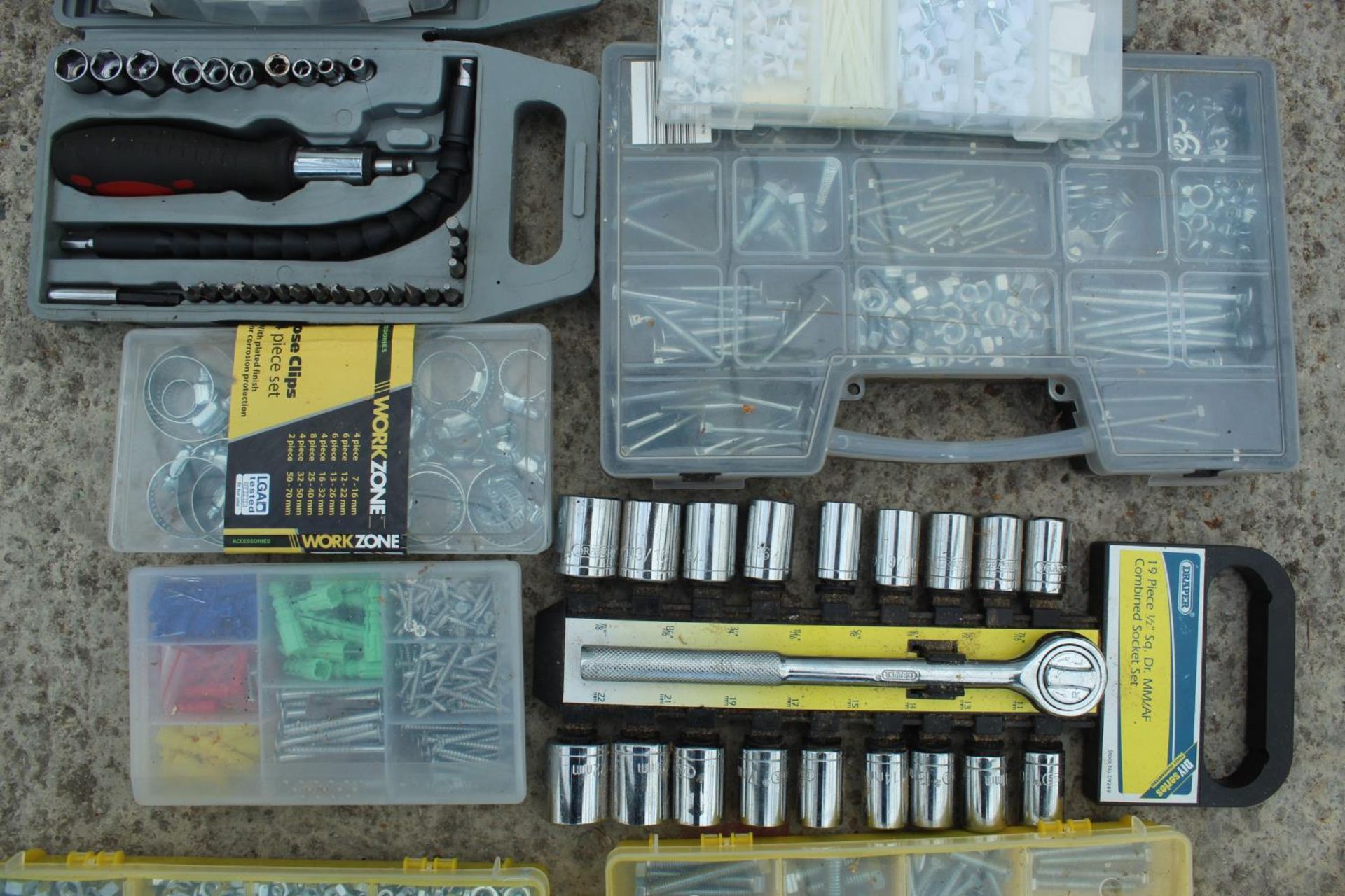 16 BOXES OF SOCKET SETS HOSE CLIPS ETC NO VAT - Image 3 of 5