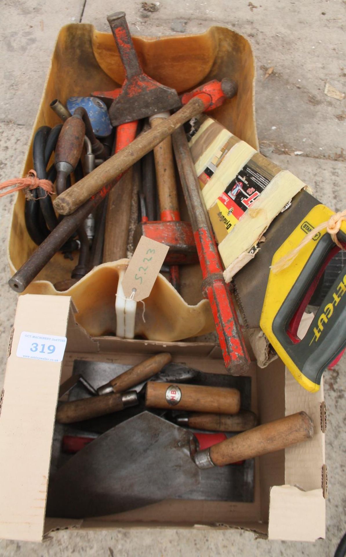 2 BOXES OF VARIOUS HAND TOOLS