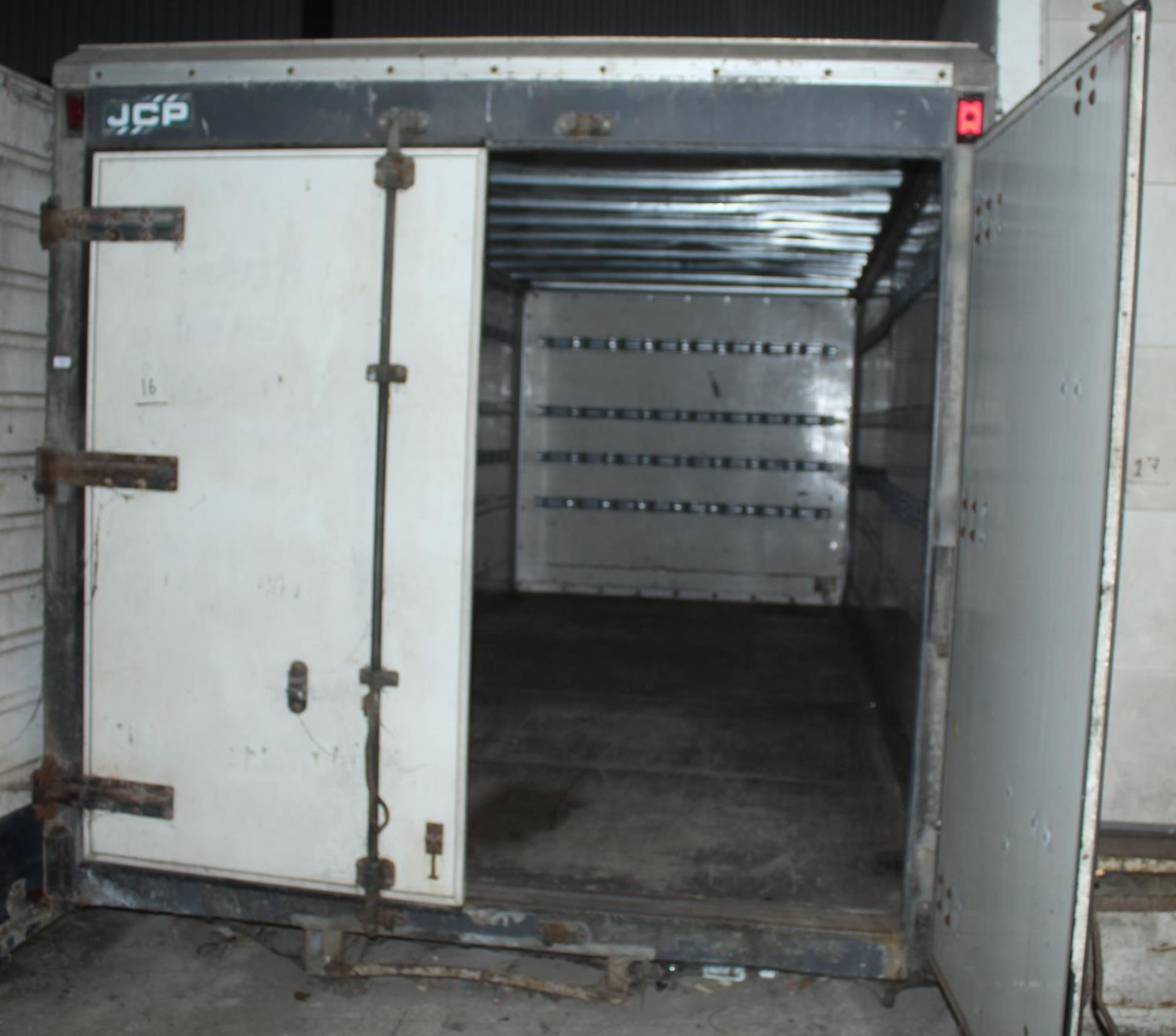 TWO LORRY BODIES 1X20' LONG 7'7 WIDE 7'7" HIGH 1X20'2" LONG 7'11" WIDE 3" WIDE (BARN DOORS) STORED - Image 2 of 2