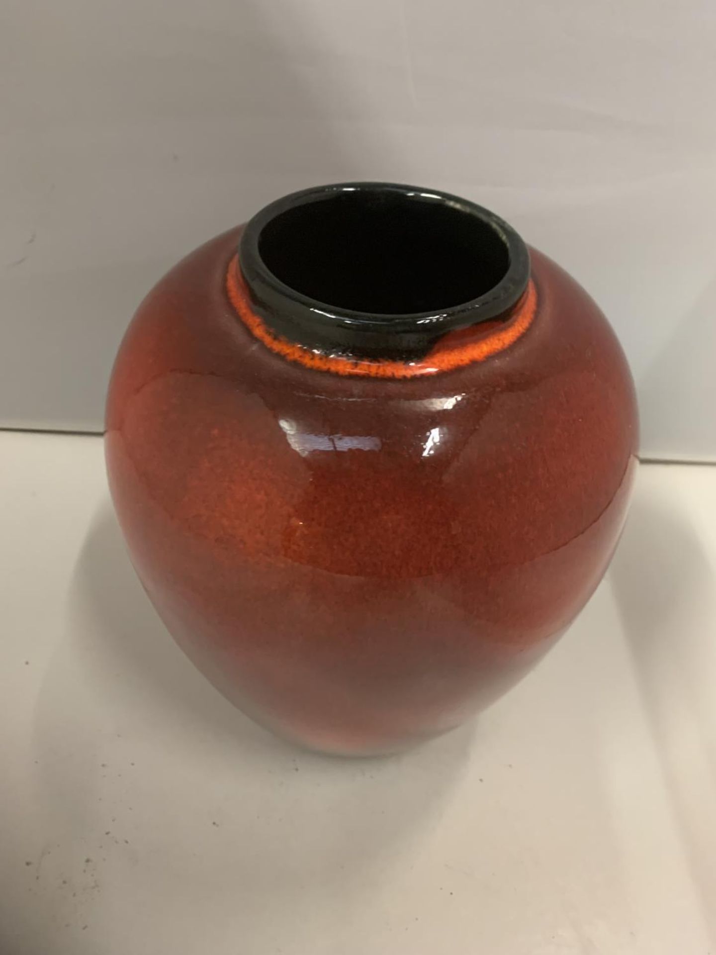 A POOLE POTTERY FLAMBE VASE - Image 2 of 3