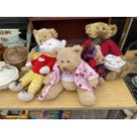 AN ASSORTMENT OF CHILDRENS TEDDY BEARS TO INCLUDE RUPERT BEAR