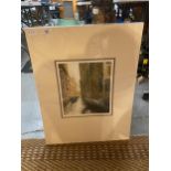 A MOUNTED SIGNED LIMITED EDITION ETCHING OF VENICE BY UGO BARACCO NUMBER 11/70