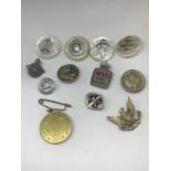 TWELVE VARIOUS MILITARY BADGES