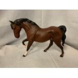 A BESWICK MATT PRANCING BAY HORSE