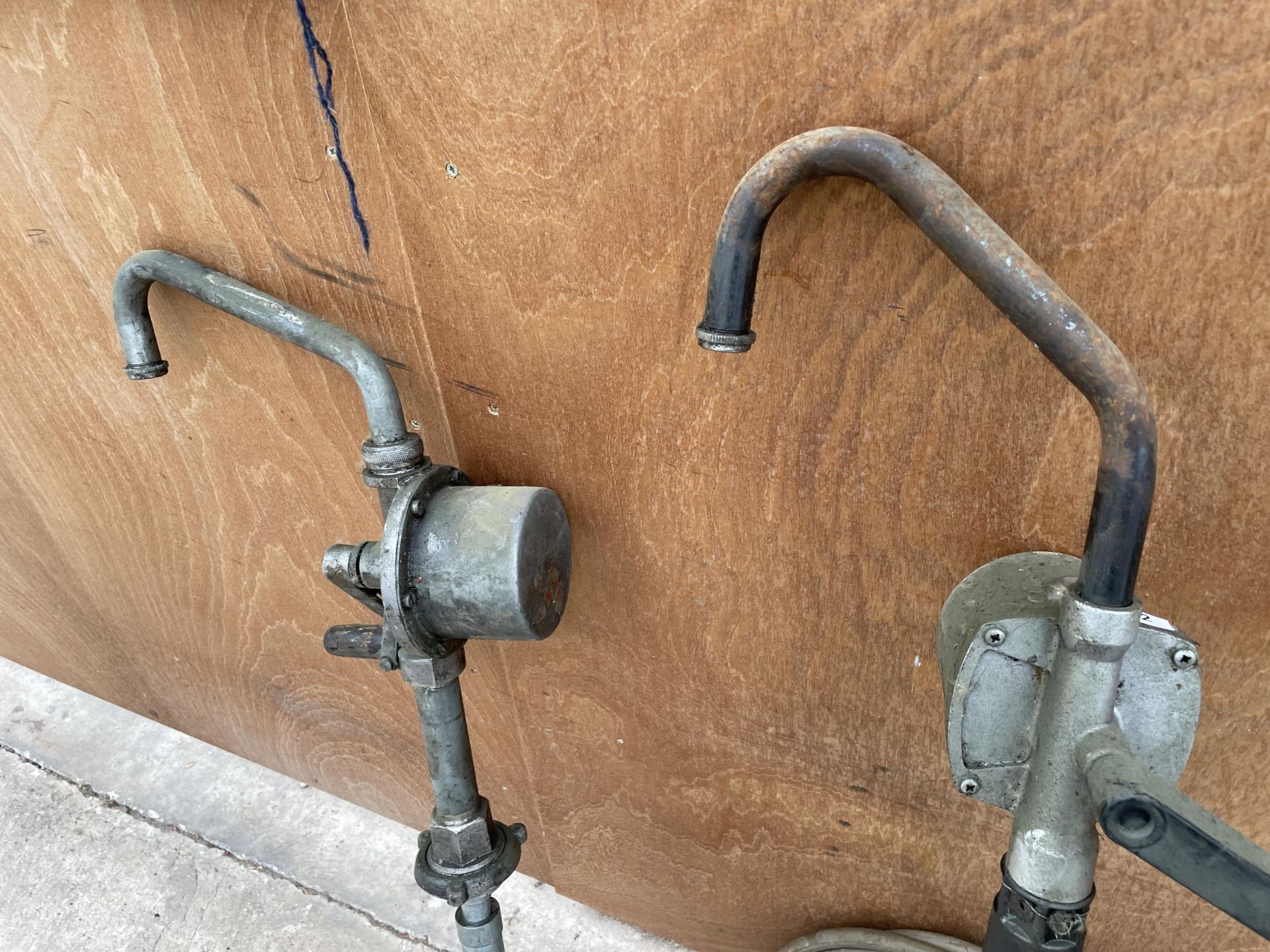 TWO BARREL PUMPS AND A PRESSURE WASHER HOSE AND LANCE - Image 2 of 3