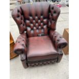 AN ELECTRIC CHESTERFIELD ELECTRICAL RECLINER BELIEVED IN GOOD WORKING ORDER BUT NO WARRANTY GIVEN