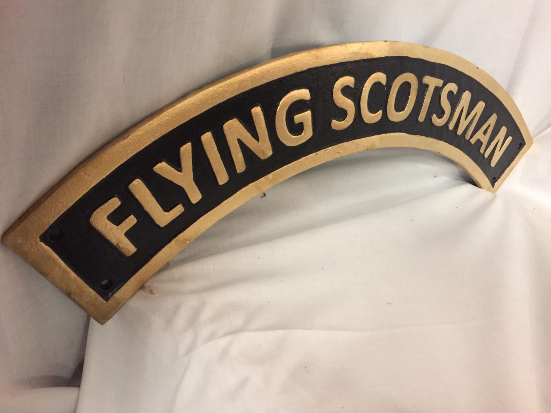 A CAST IRON FLYING SCOTSMAN SIGN - Image 2 of 2