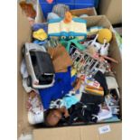 AN ASSORTMENT OF HOUSEHOLD CLEARANCE ITEMS TO INCLUDE CHILDRENS TOYS, CERAMICS AND BED COVERS ETC
