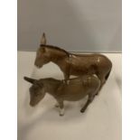 TWO BESWICK DONKEYS